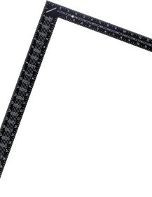 POWERTEC Framing Square, 16'' x 24'' Carpenter Square with Rafter Tables, Woodworking Square for Carpenter, Woodworking, Construction, Stair Gauges (80008W)